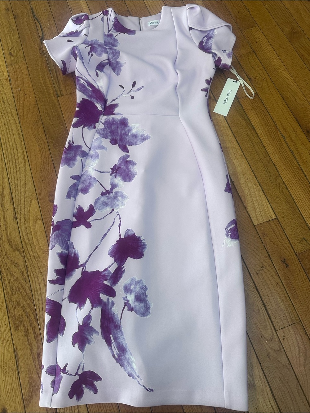 Calvin Klein 6 NWT Scuba Floral Sheath Dress